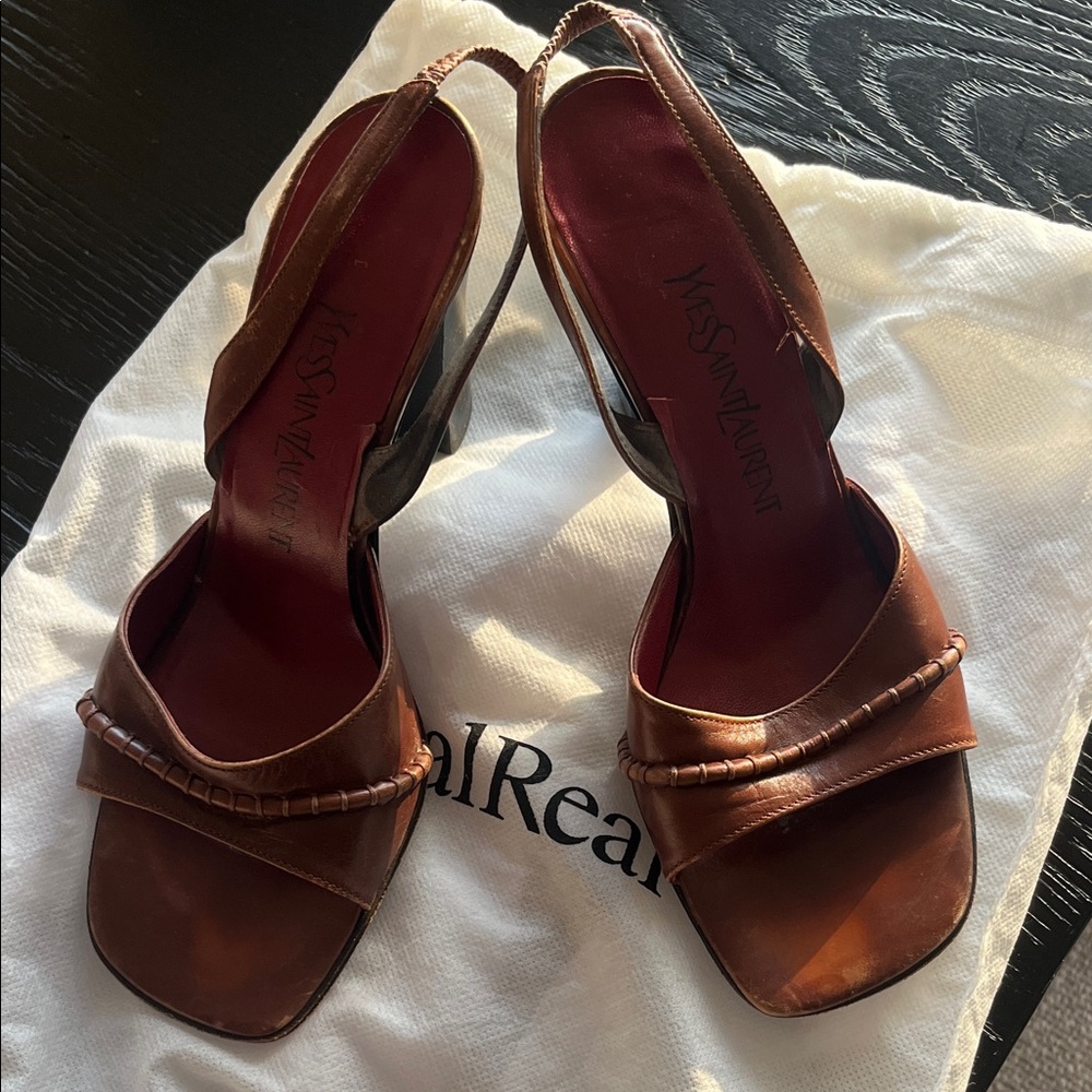 Yves Saint Laurent Copper Brown Women's Sandals